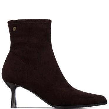 XTI WOMENS ZIP ANKLE BOOT - BROWN