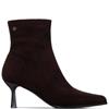 XTI WOMENS ZIP ANKLE BOOT - BROWN