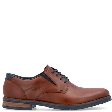 RIEKER MENS LACE CASUAL SHOE - BROWN