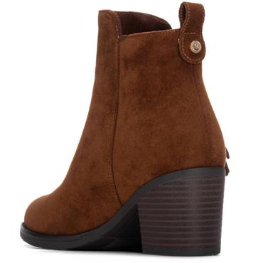 XTI WOMENS ZIP ANKLE BOOT - CAMEL