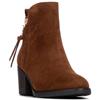 XTI WOMENS ZIP ANKLE BOOT - CAMEL