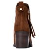 XTI WOMENS ZIP ANKLE BOOT - CAMEL