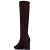 XTI WOMENS SOCK KNEE HIGH BOOT - BROWN