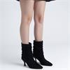 XTI WOMENS MICROFIBER ANKLE BOOT - BLACK