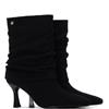 XTI WOMENS MICROFIBER ANKLE BOOT - BLACK
