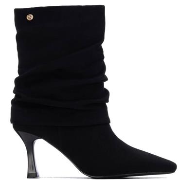 XTI WOMENS MICROFIBER ANKLE BOOT - BLACK
