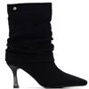 XTI WOMENS MICROFIBER ANKLE BOOT - BLACK