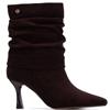 XTI WOMENS MICROFIBER ANKLE BOOT - BROWN