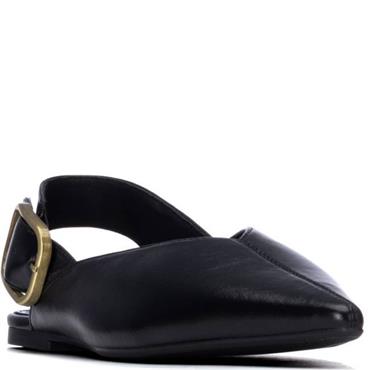 XTI WOMENS STRAP FLATS - BLACK