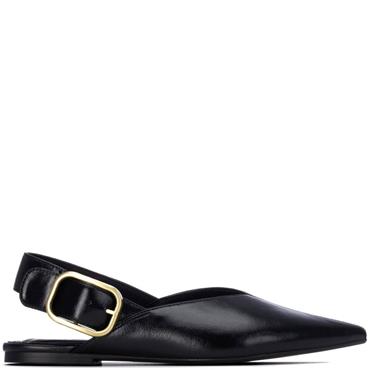 XTI WOMENS STRAP FLATS - BLACK
