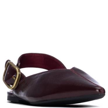 XTI WOMENS STRAP FLATS - BURGUNDY