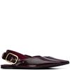 XTI WOMENS STRAP FLATS - BURGUNDY
