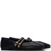 XTI WOMENS STRAP FLATS - BLACK