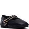 XTI WOMENS STRAP FLATS - BLACK