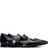 XTI WOMENS STRAP FLATS - BLACK