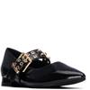 XTI WOMENS STRAP FLATS - BLACK