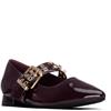 XTI WOMENS STRAP FLATS - BURGUNDY
