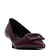 XTI WOMENS LOW HEEL COURT SHOE - BURGUNDY