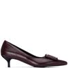 XTI WOMENS LOW HEEL COURT SHOE - BURGUNDY