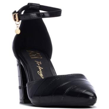 XTI WOMENS HIGH HEEL COUT SHOE - BLACK