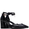 XTI WOMENS HIGH HEEL COUT SHOE - BLACK