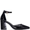 XTI WOMENS HIGH HEEL COUT SHOE - BLACK