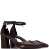 XTI WOMENS HIGH HEEL COUT SHOE - BROWN