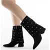 XTI WOMENS ZIP ANKLE BOOT - BLACK