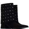 XTI WOMENS ZIP ANKLE BOOT - BLACK