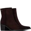 XTI WOMENS ZIP ANKLE BOOT - BROWN