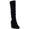 XTI WOMENS ZIP HIGH LEG BOOT - BLACK