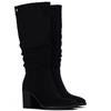 XTI WOMENS ZIP HIGH LEG BOOT - BLACK