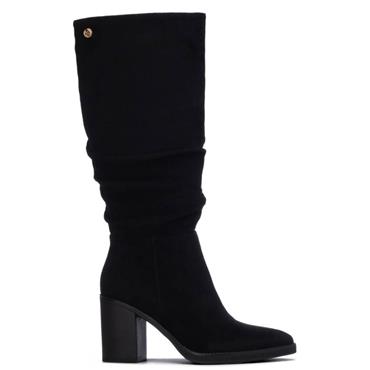 XTI WOMENS ZIP HIGH LEG BOOT - BLACK