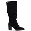 XTI WOMENS ZIP HIGH LEG BOOT - BLACK