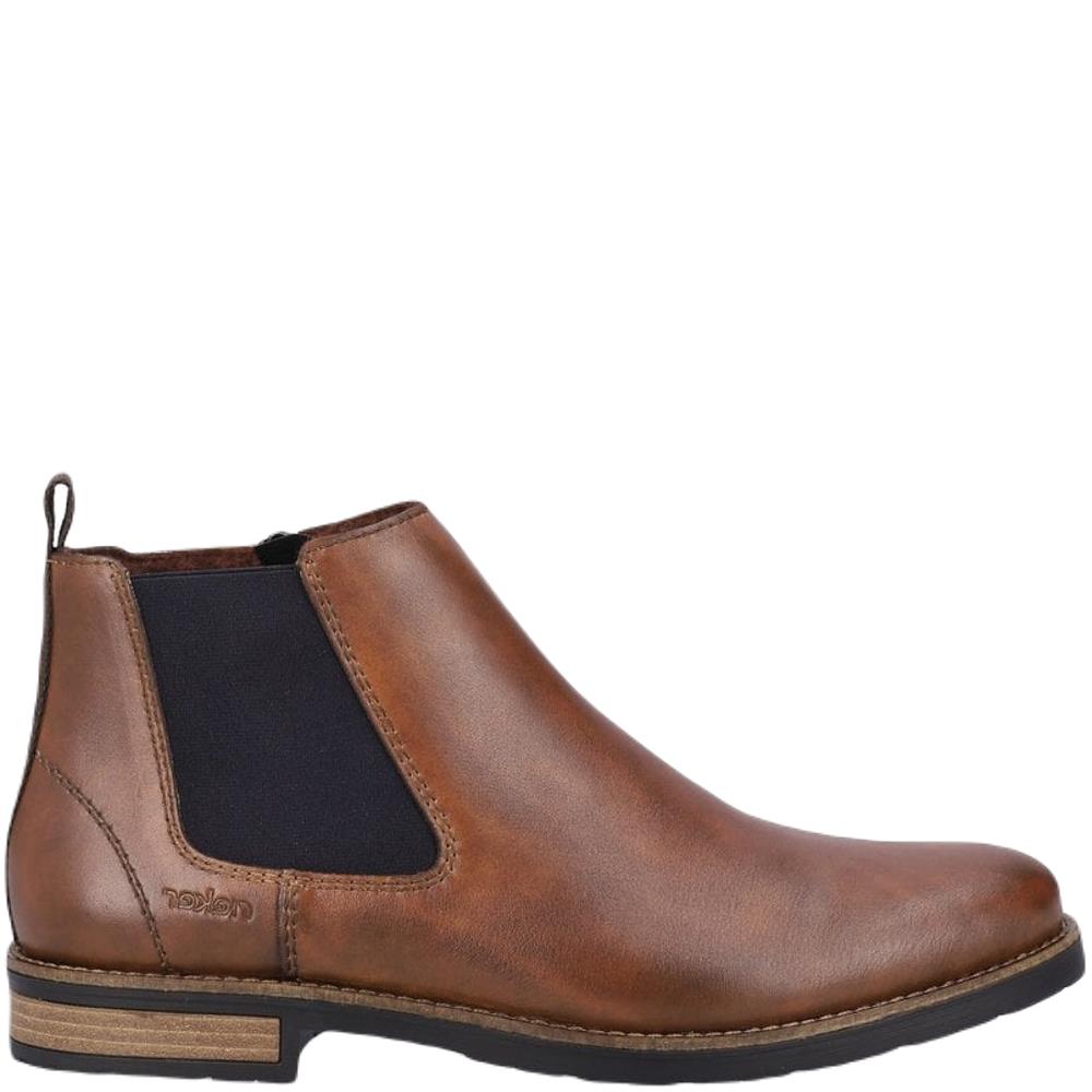 RIEKER MENS ZIP CHELSEA ANKLE BOOT BROWN Paul Byron Shoes Ireland