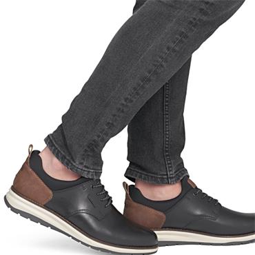 RIEKER MENS WATER REPELLENT SLIP ON SHOE - BLACK