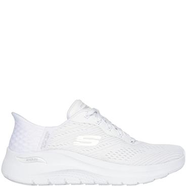 SKECHERS WOMENS SLIP IN'S LACE TRAINER - WHITE