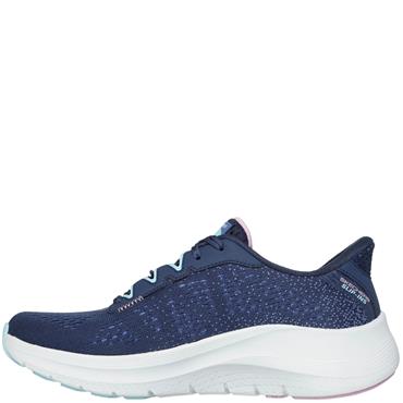 SKECHERS WOMENS ARCH FIT SLIP IN'S TRAIN - NAVY MULTI