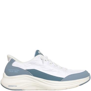 SKECHERS WOMENS TRAINER - WHITE BLUE