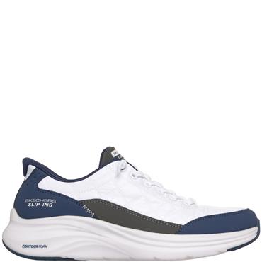 SKECHERS WOMENS SLIP IN'S TRAINER - WHITE NAVY
