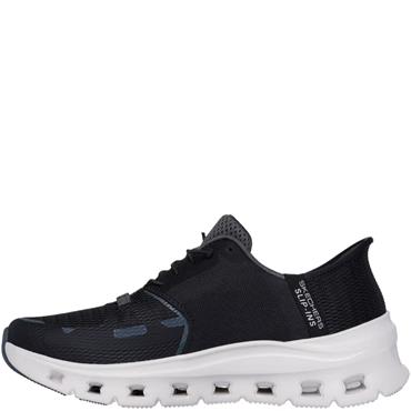 SKECHERS WOMENS GLIDE SLIP IN'S TRAINER - BLACK CHARCOAL