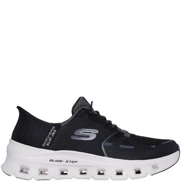 SKECHERS WOMENS GLIDE SLIP IN'S TRAINER - BLACK CHARCOAL