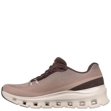 SKECHERS WOMENS LACE SLIP ON TRAINER - BROWN
