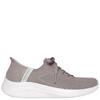 SKECHERS WOMENS SLIP INS LACE TRAINER - DARK TAUPE