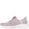 SKECHERS WOMENS SLIP INS LACE TRAINER - LIGHT MAUVE