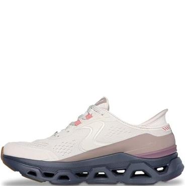 SKECHERS WOMENS SLIP IN'S LACE TRAINER - NATURAL GREY