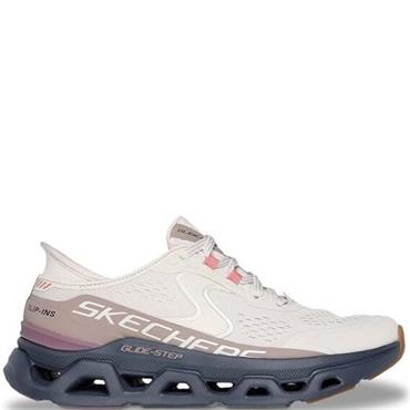 SKECHERS WOMENS SLIP IN'S LACE TRAINER - NATURAL GREY