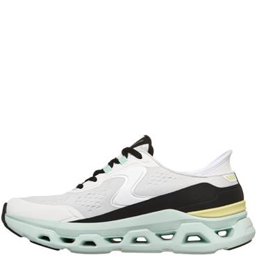 SKECHERS WOMENS SLIP IN'S LACE TRAINER - WHITE MULTI