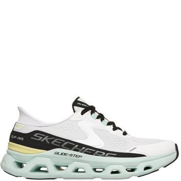 SKECHERS WOMENS SLIP IN'S LACE TRAINER - WHITE MULTI