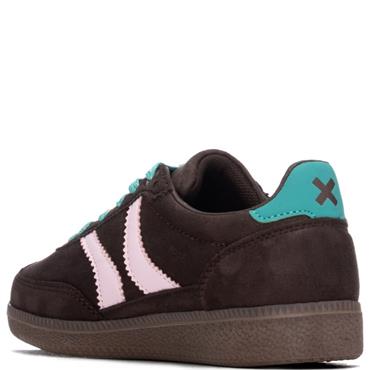 XTI KIDS LACE MICROFIBRE TRAINER - BROWN